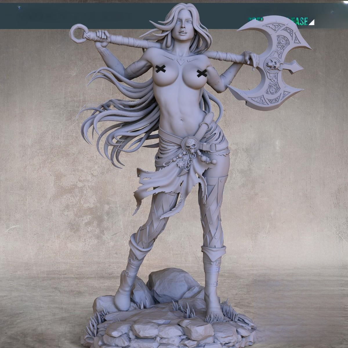 1092 Barbarian Waifu NSFW - STL 3D Print Files