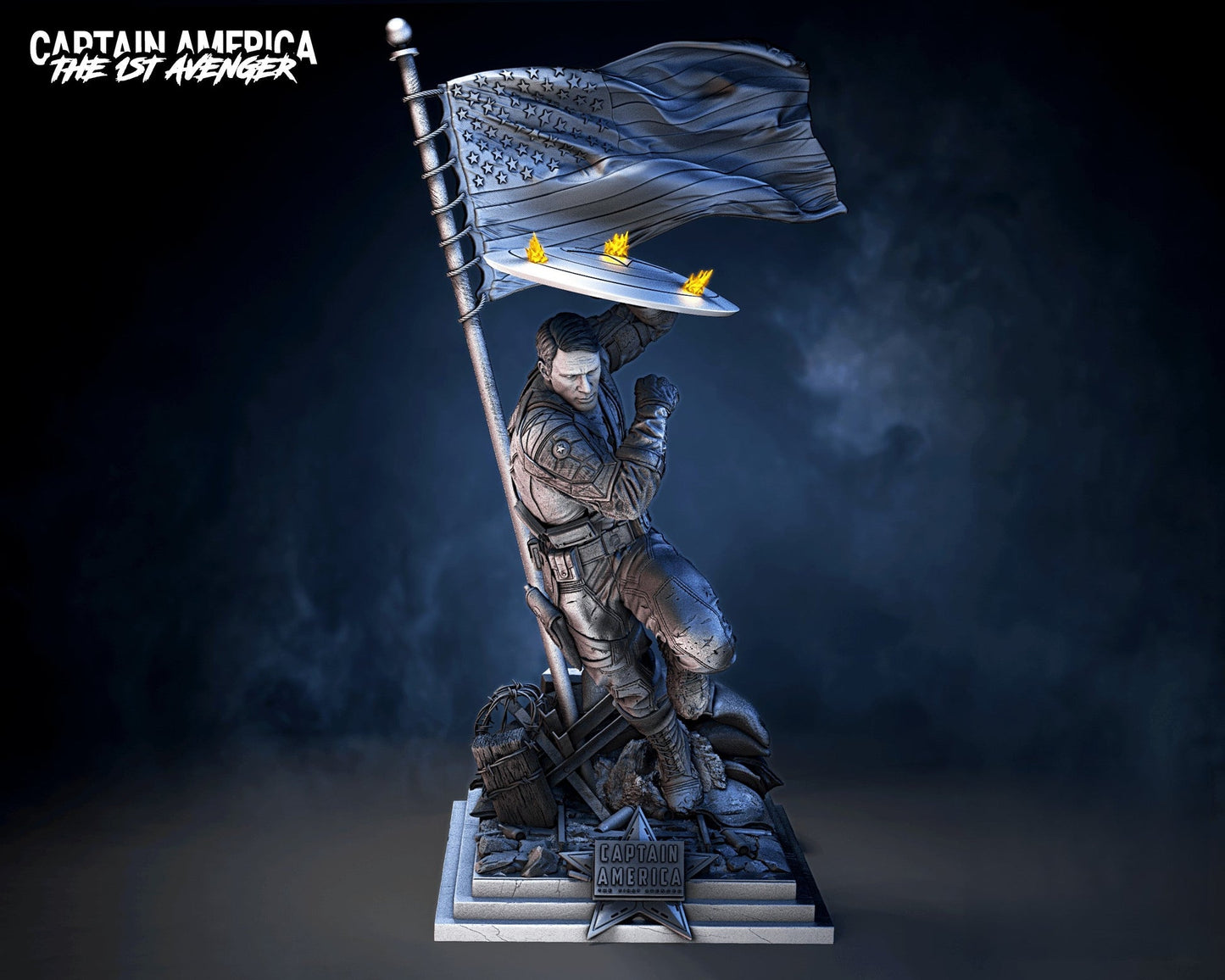 0465 Captain America - Marvel Comics (1329) - STL 3D Print Files
