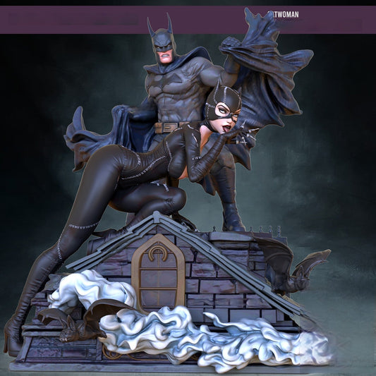 0179 Catwoman NSFW and Batman - DC Comics - STL 3D Print Files