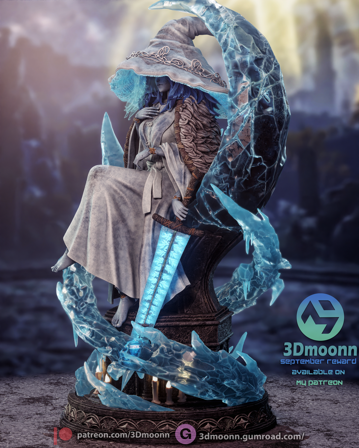 2053 Ranni the Witch_Elden Ring - STL 3D Print Files