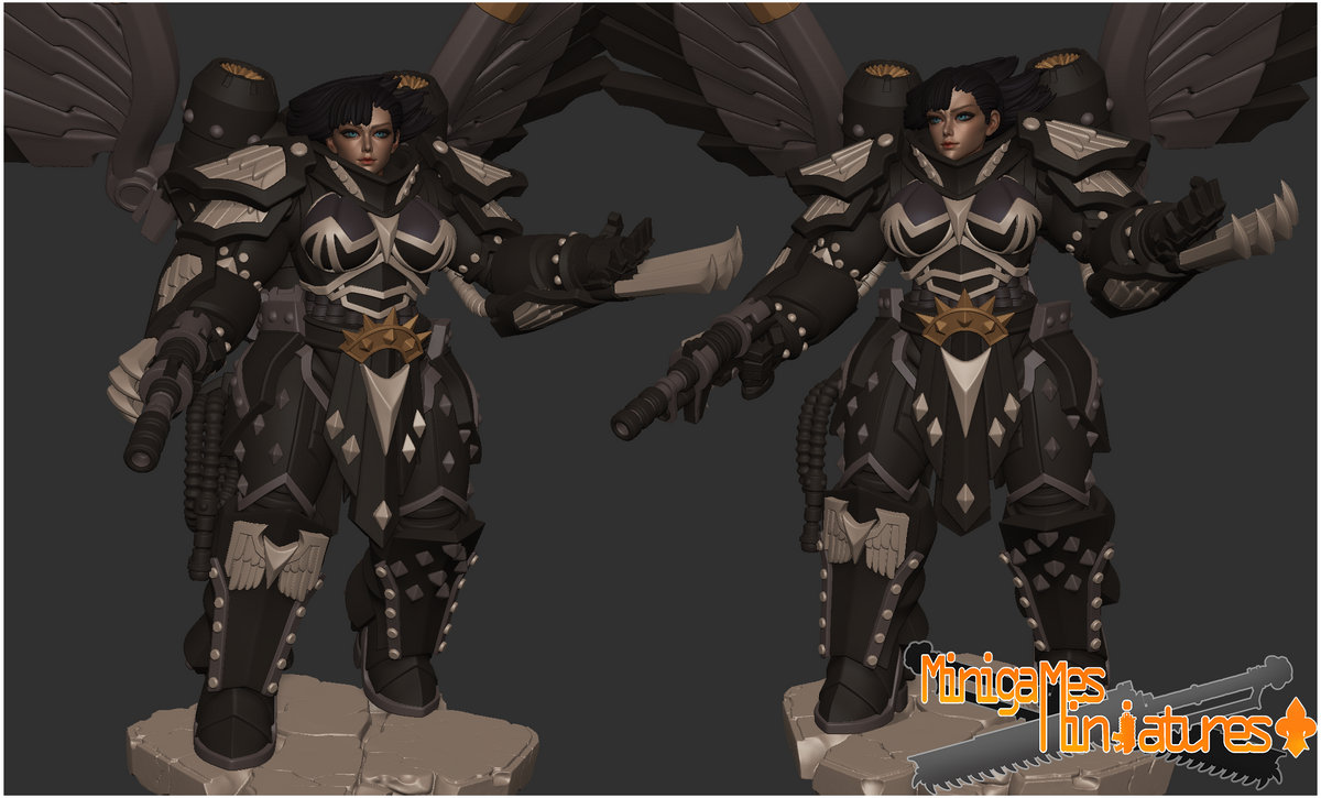 1878 Nevermore Maiden_Miniature - STL 3D Print Files