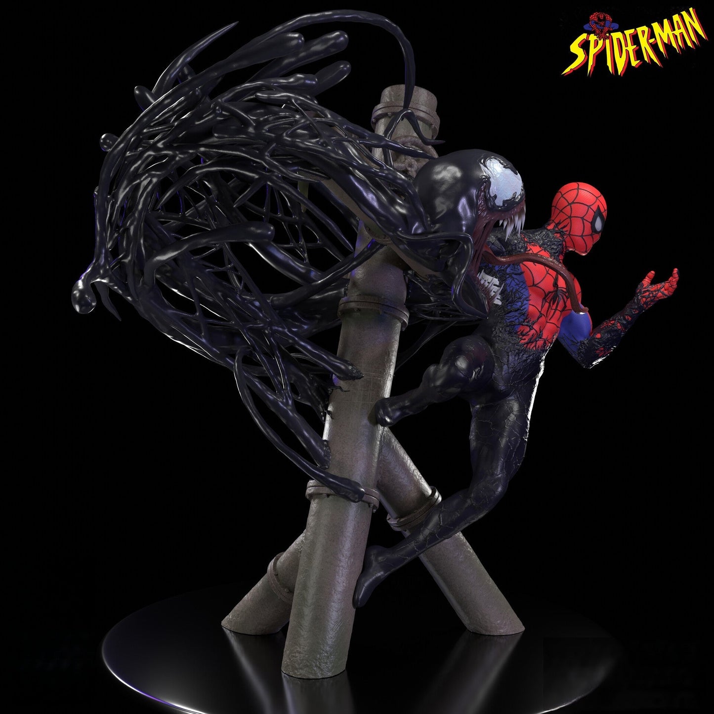 0121 Spider-Man VS Venom (1483) - STL 3D Print Files