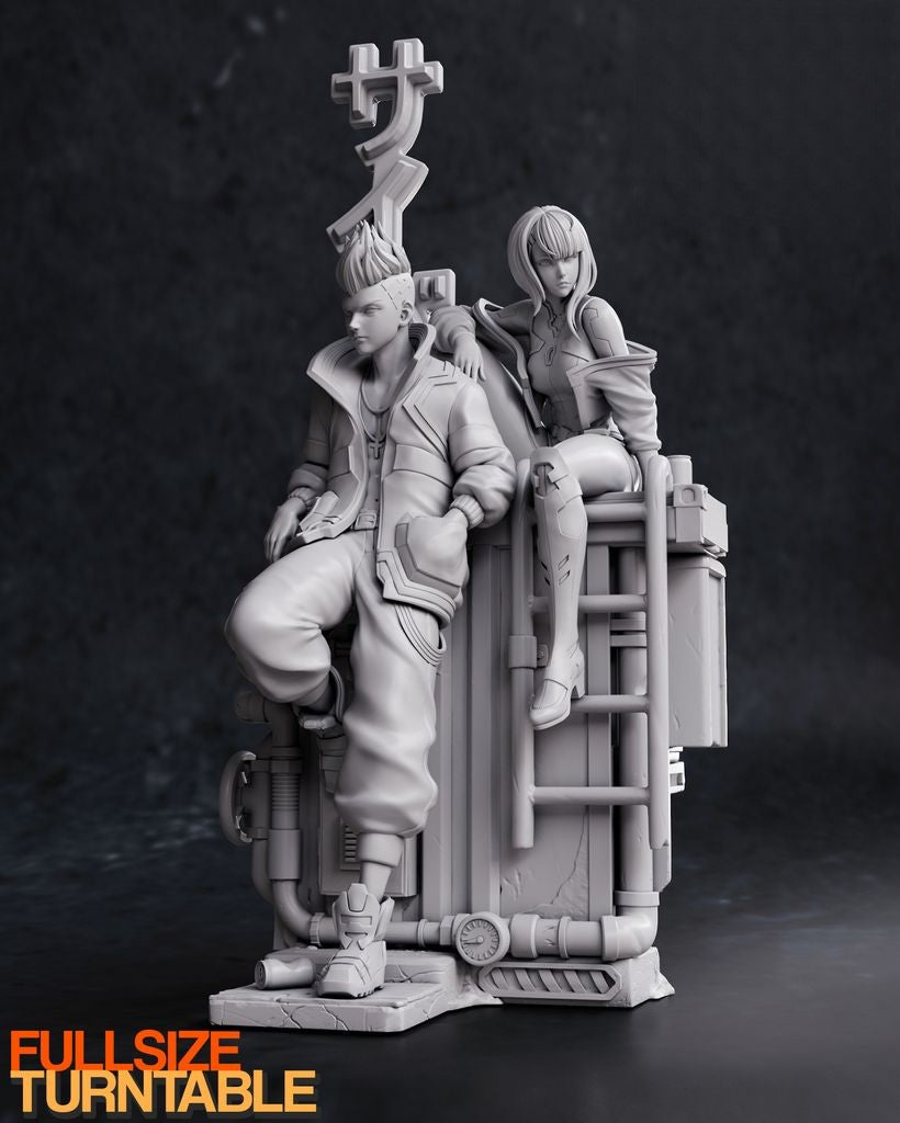 0474 Lucy AND David - Cyberpunk (1242) - STL 3D Print Files