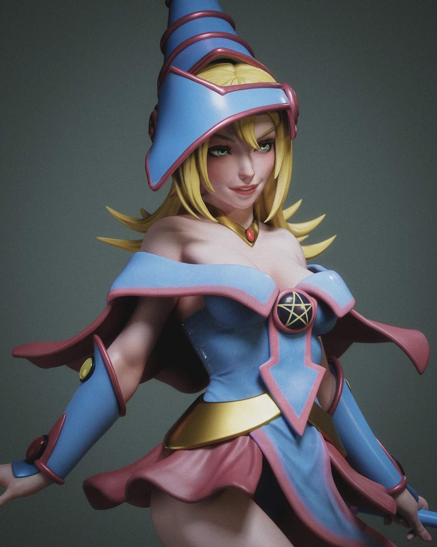 1669 Dark Magician Girl_Yu-Gi-Oh! - STL 3D Print Files