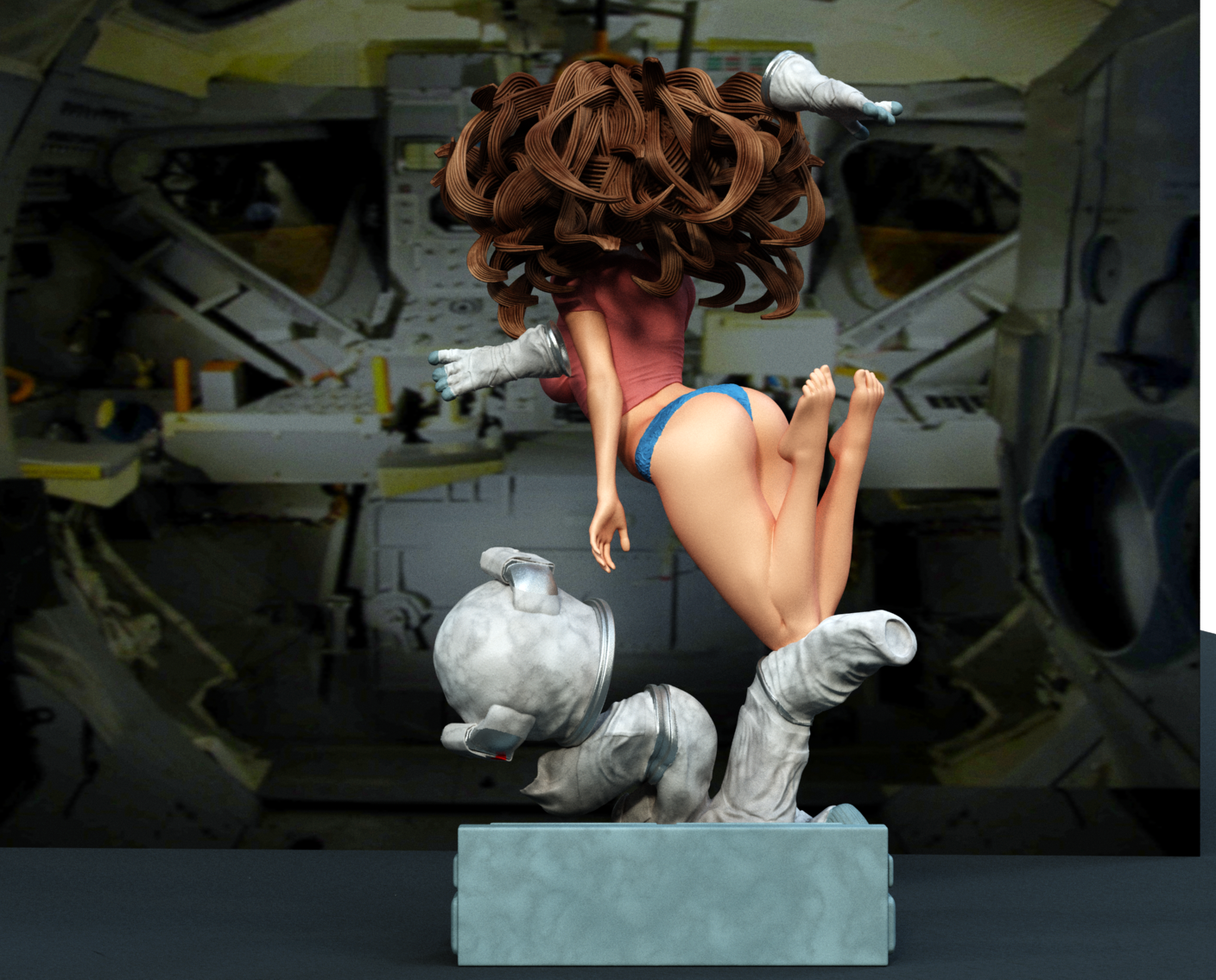 1065 Astronaut Girl - STL 3D Print Files