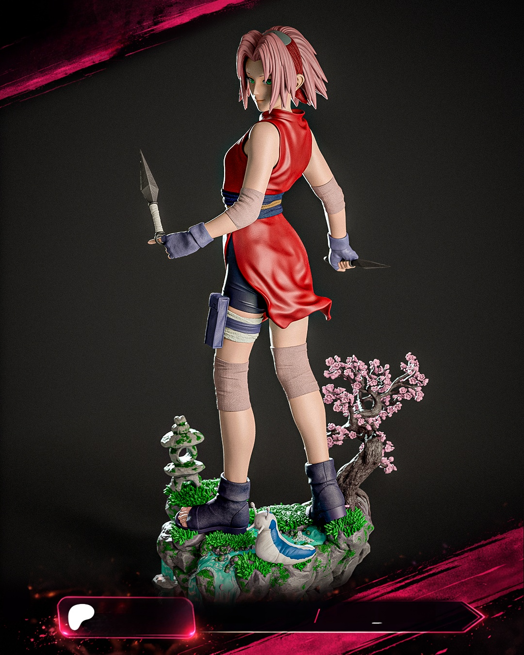 1666 Sakura Haruno_Naruto Shippuden - STL 3D Print Files
