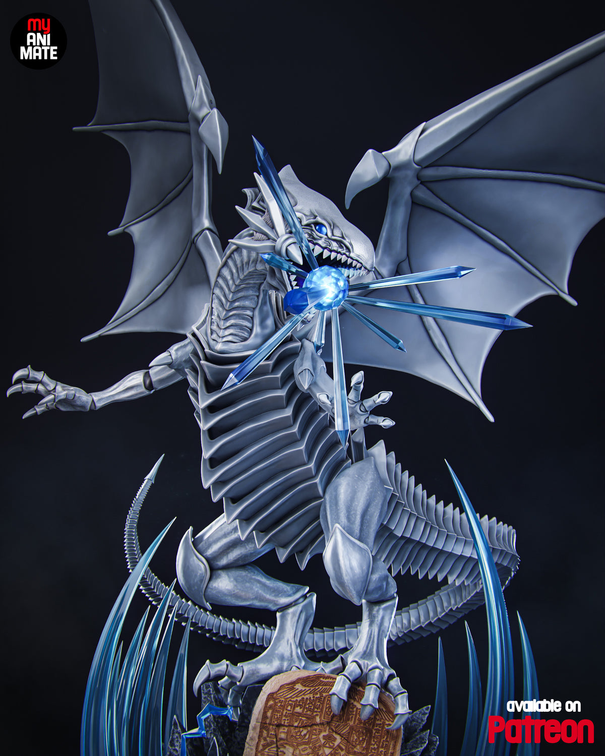 1916 Dragon Blanco de Ojos Azules - STL 3D Print Files