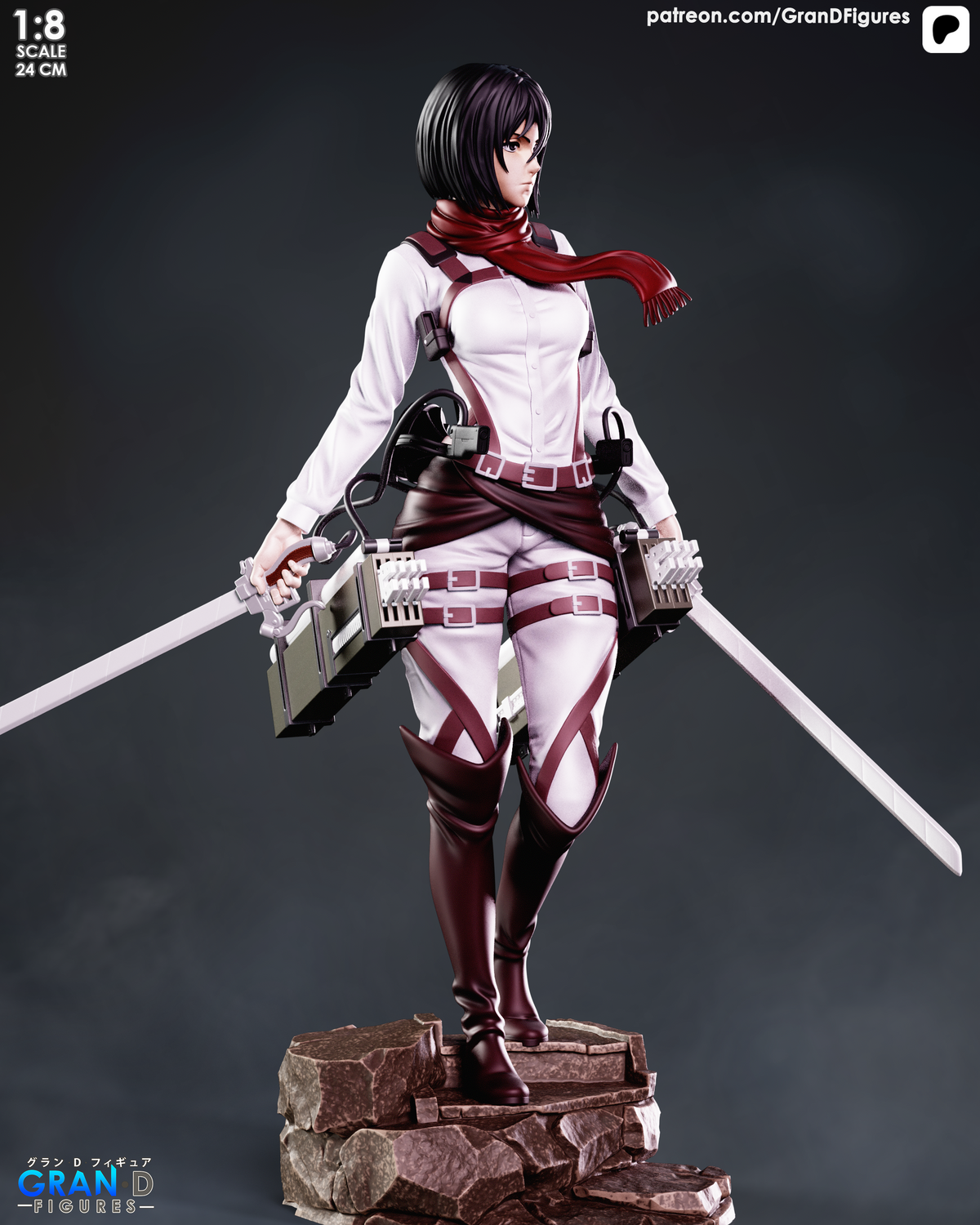 2074 Mikasa Ackerman_Attack on Titan - STL 3D Print Files