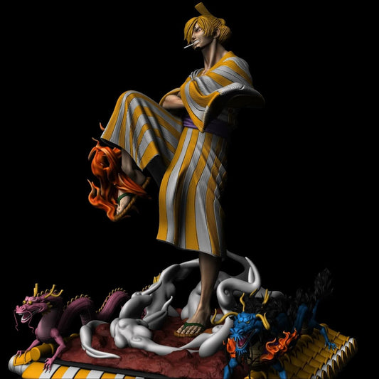 0240 Sanji e Kaido (OP) - STL 3D Print Files