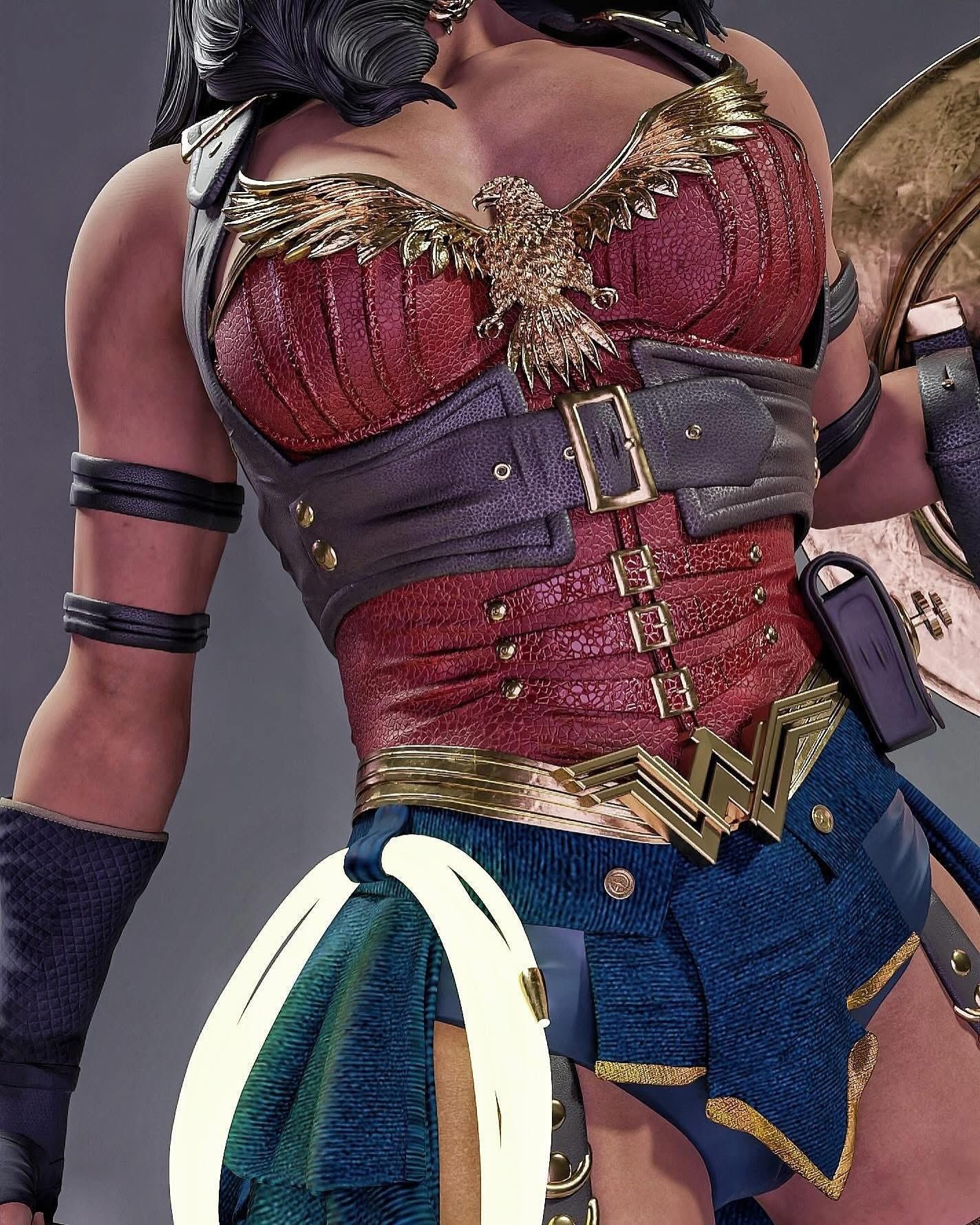 0871 Steampunk Wonder Woman - STL 3D Print Files