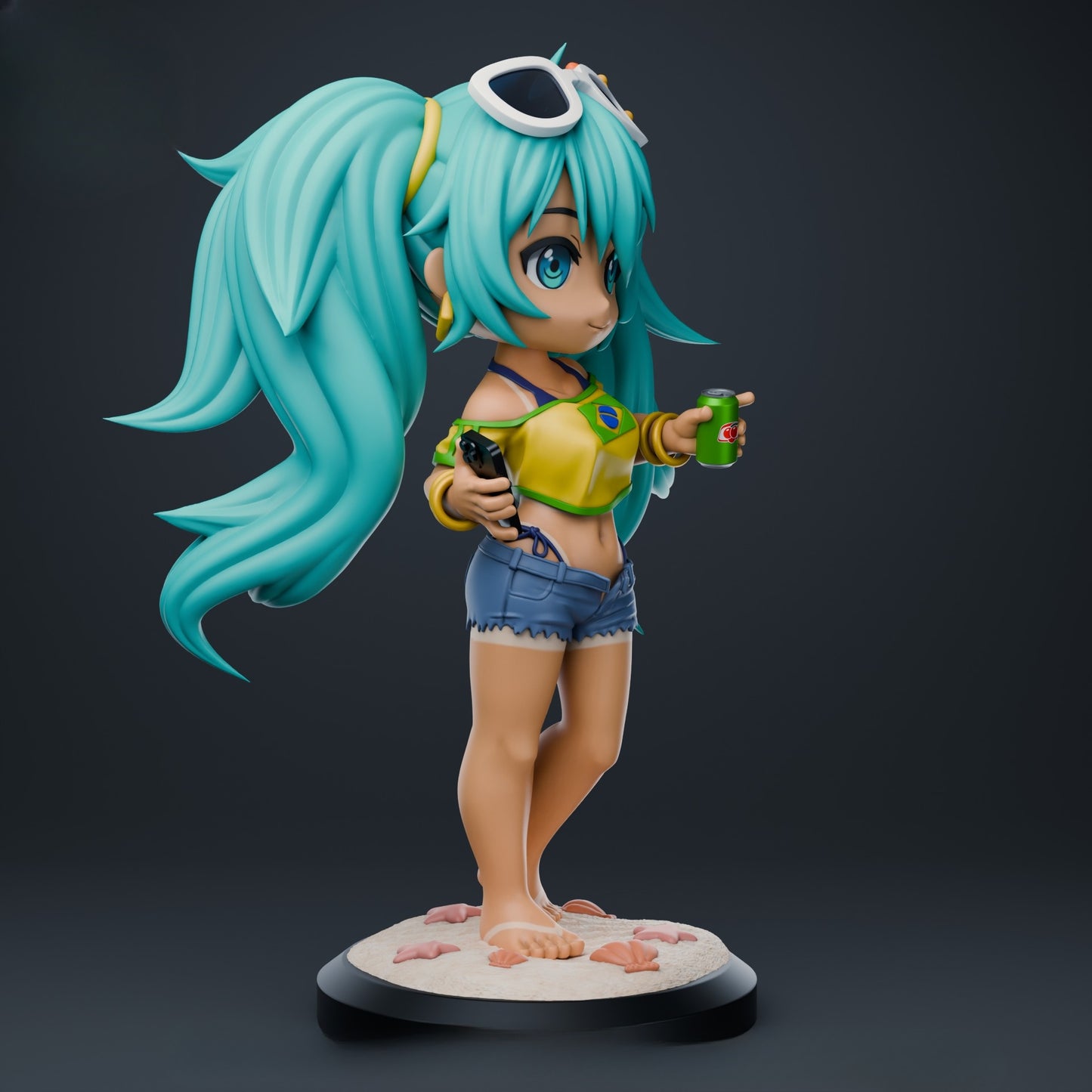0840 Hatsune Miku Brazil - STL 3D Print Files