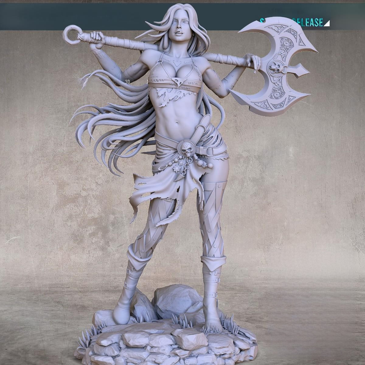 1092 Barbarian Waifu NSFW - STL 3D Print Files