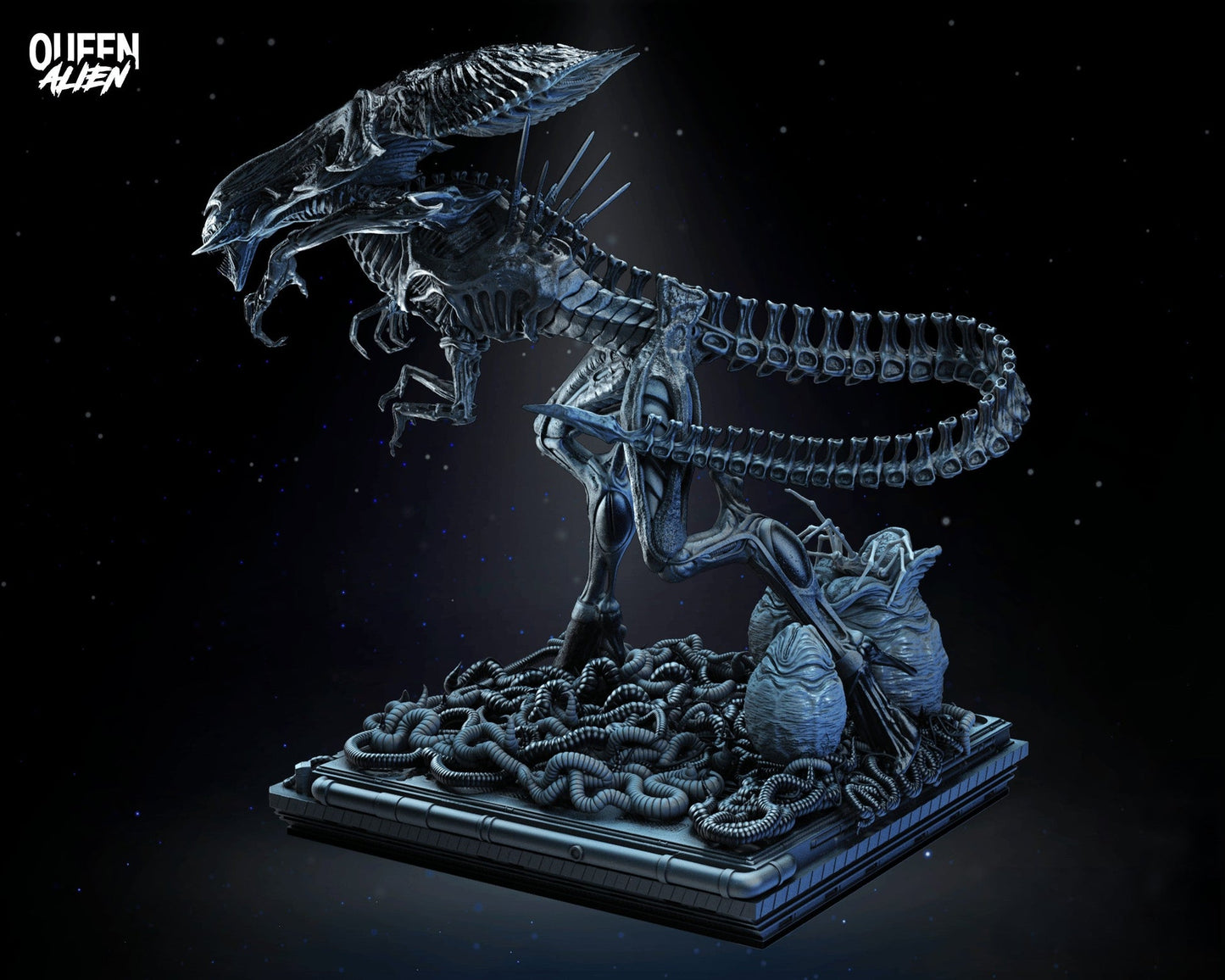 0496 Queen Alien - The Alien Queen - STL 3D Print Files