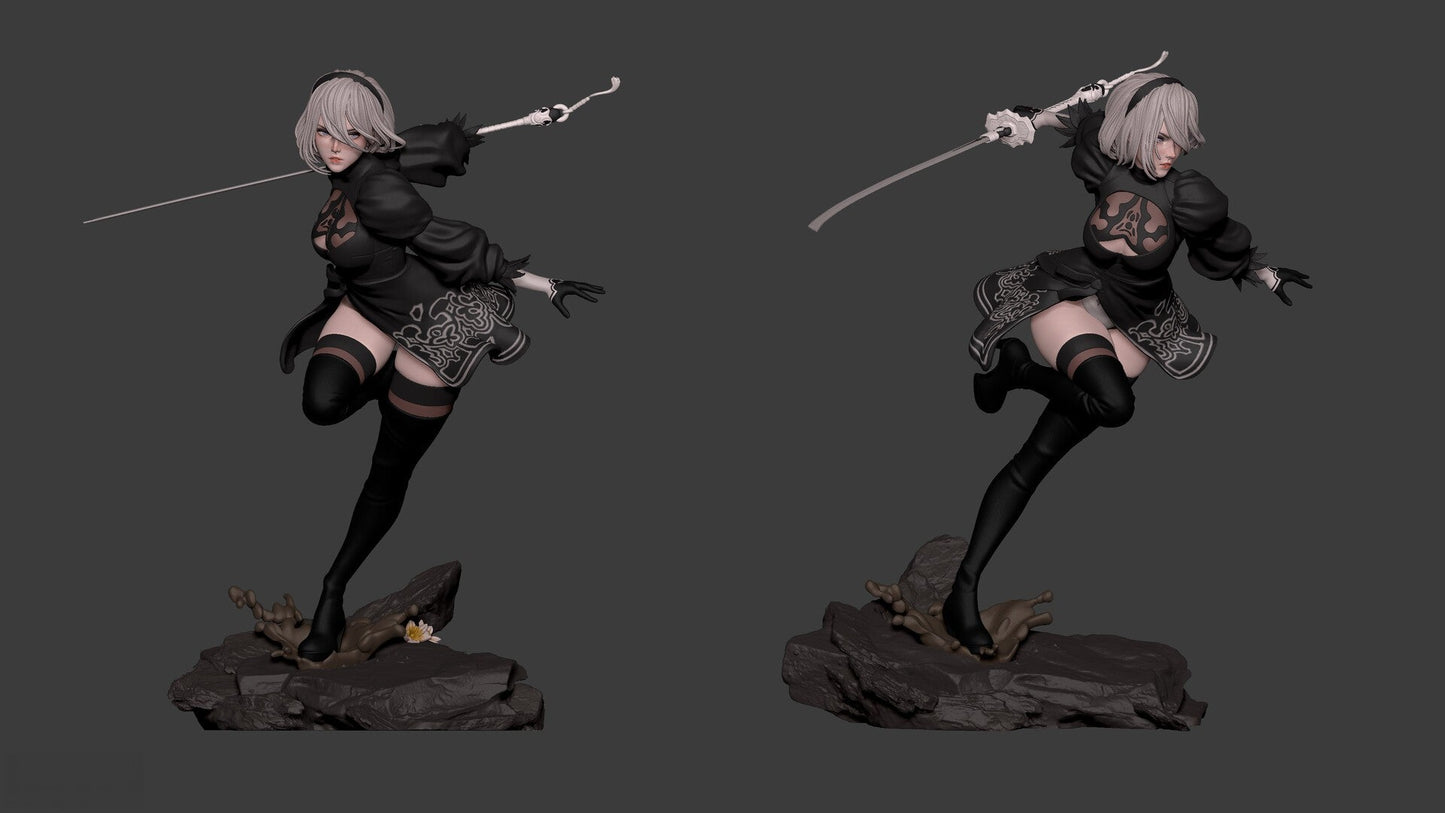 0979 2B - Nier Automata (1667) - STL 3D Print Files