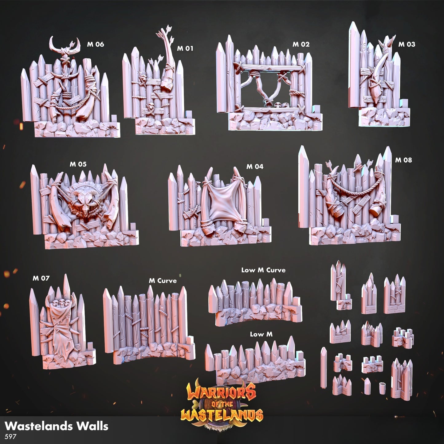 0846 Warriors of the Wastelands - STL 3D Print Files