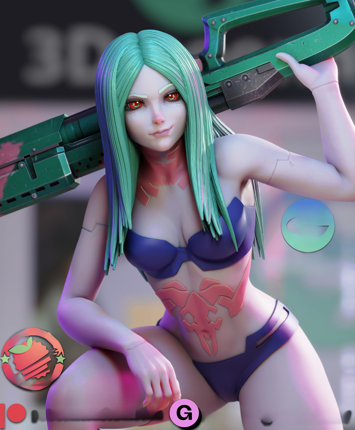 1791 Rebecca_Cyberpunk Edgerunners NSFW - STL 3D Print Files