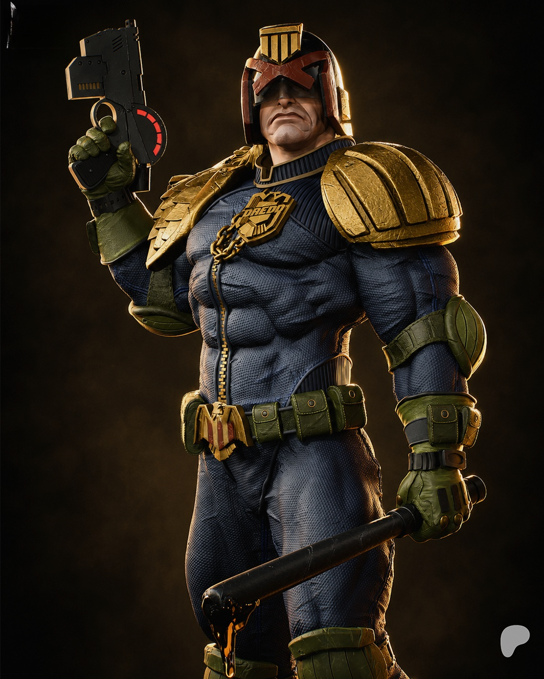 1642 Judge Dredd_2000 AD - STL 3D Print Files
