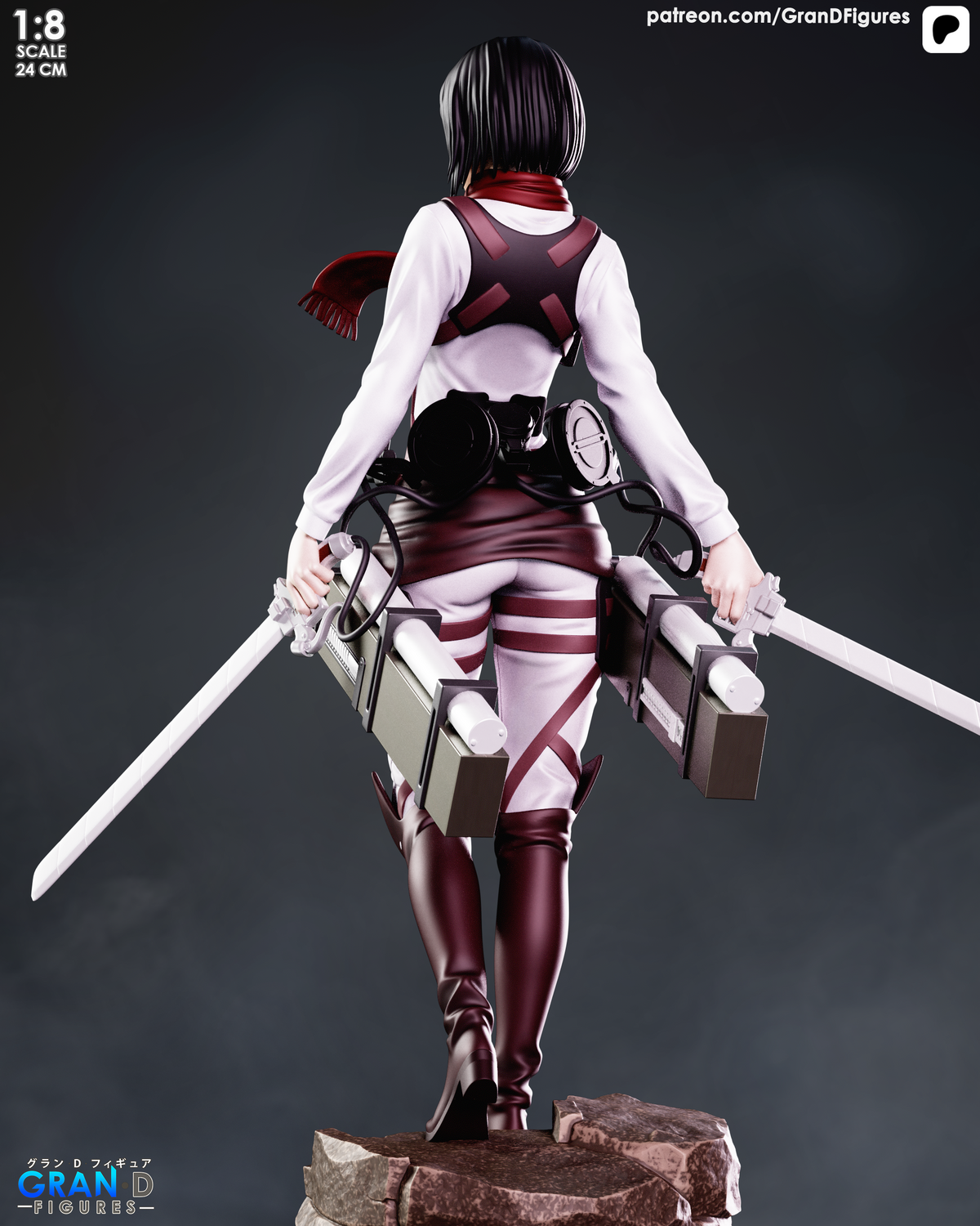 2074 Mikasa Ackerman_Attack on Titan - STL 3D Print Files
