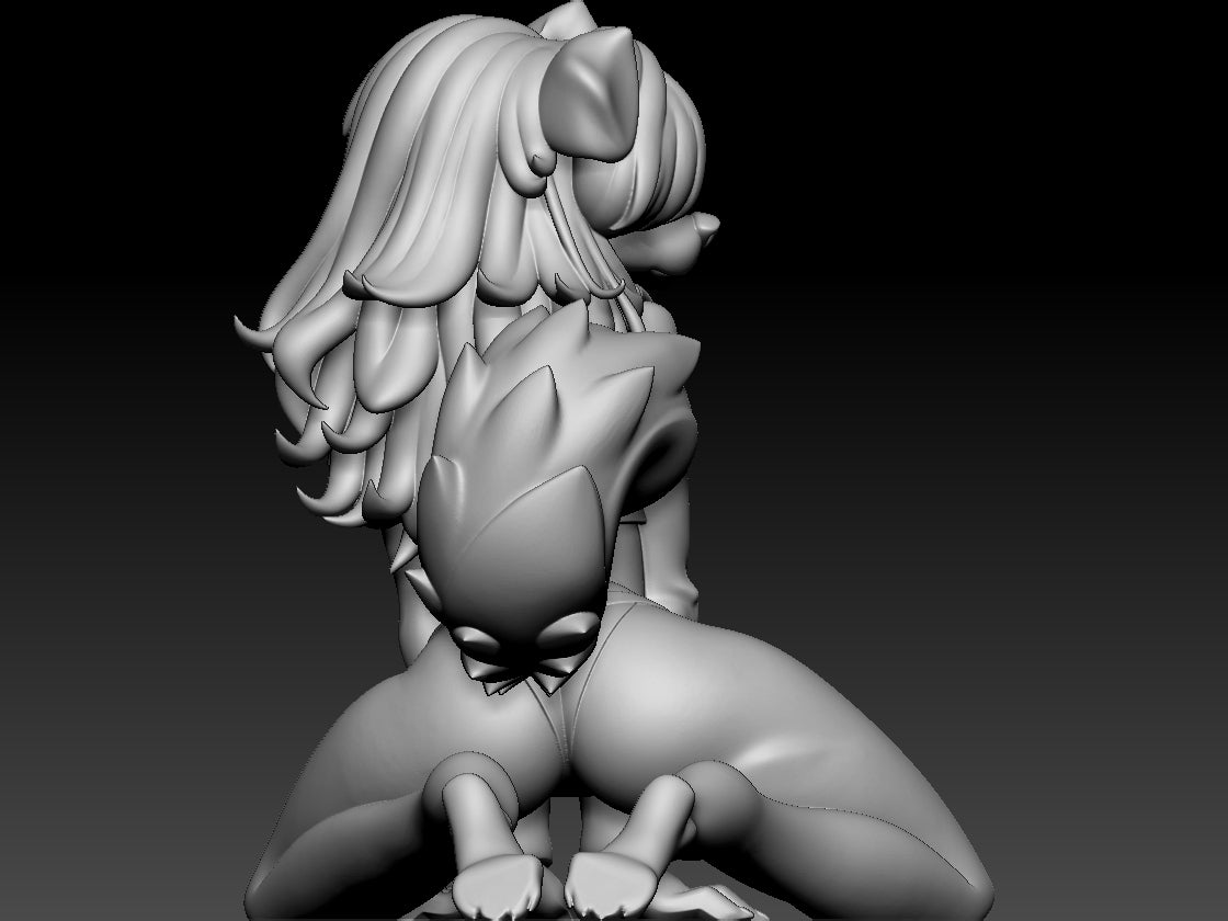 0607 Anthro Dog Girl - STL 3D Print Files