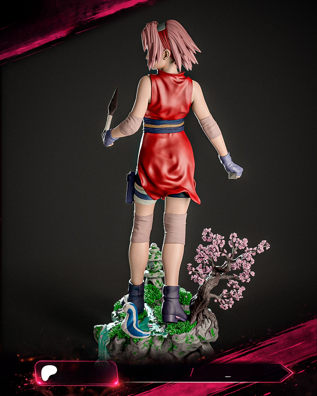 1666 Sakura Haruno_Naruto Shippuden - STL 3D Print Files