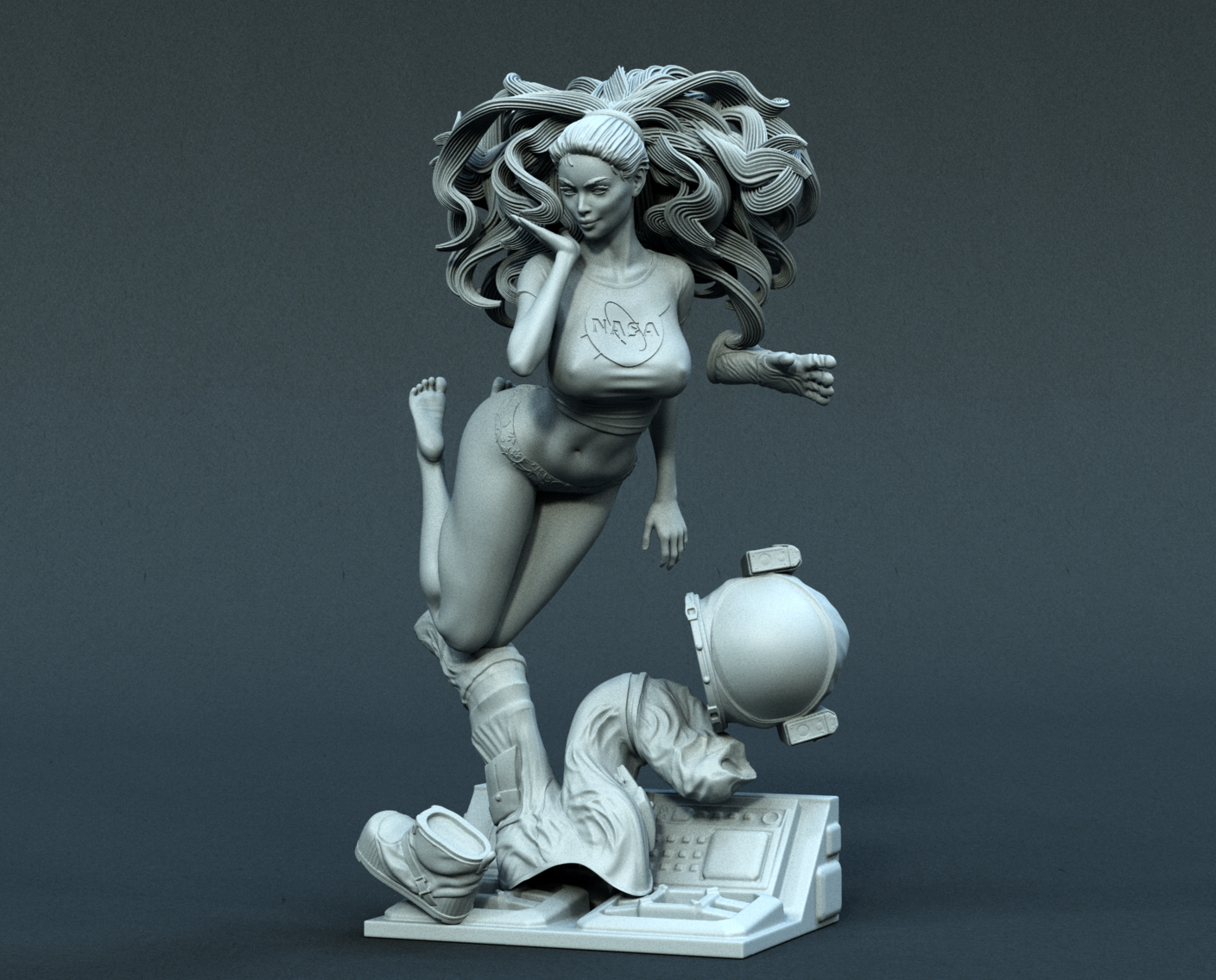 1065 Astronaut Girl - STL 3D Print Files