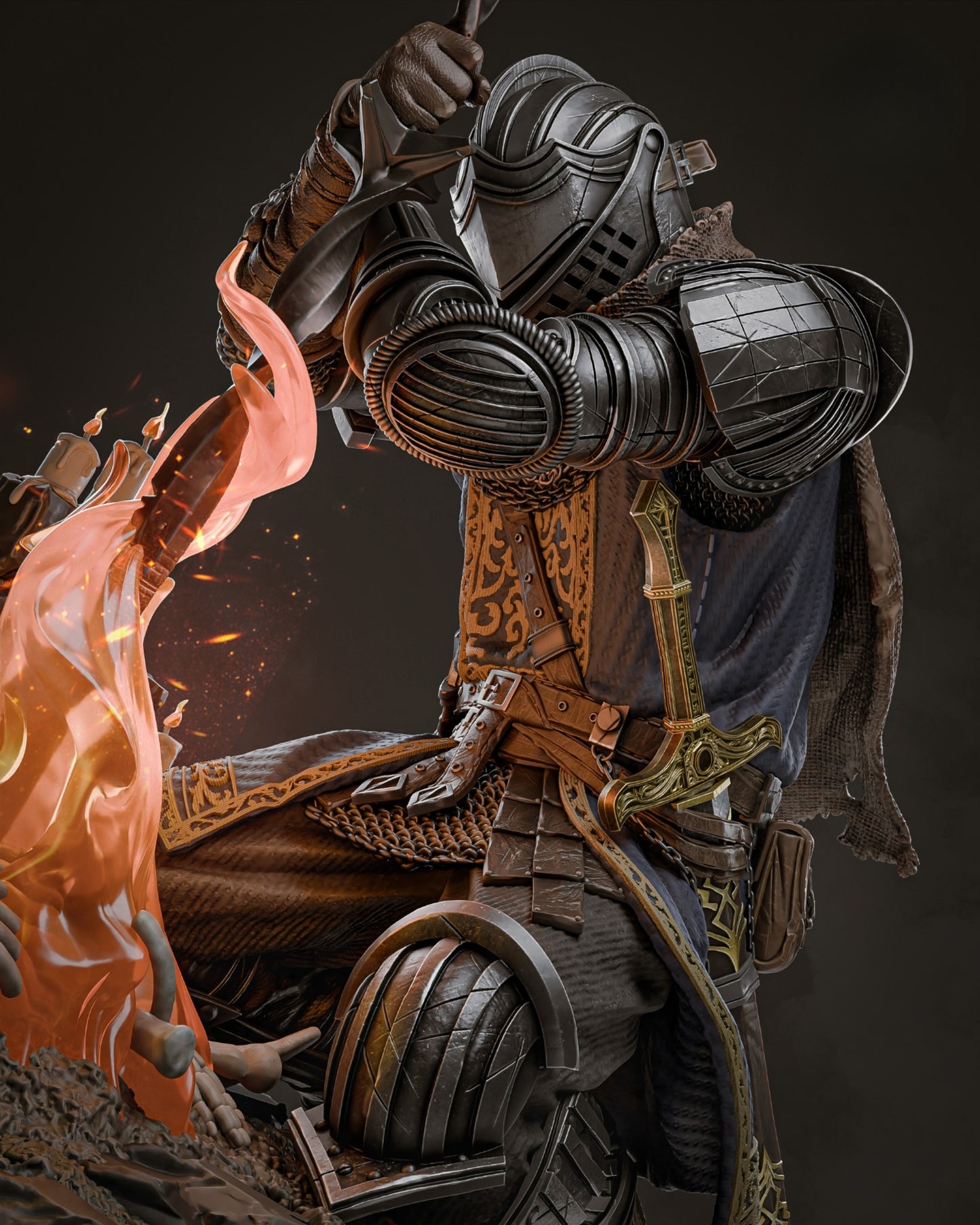 1543 Chosen Undead_Dark Souls - STL 3D Print Files