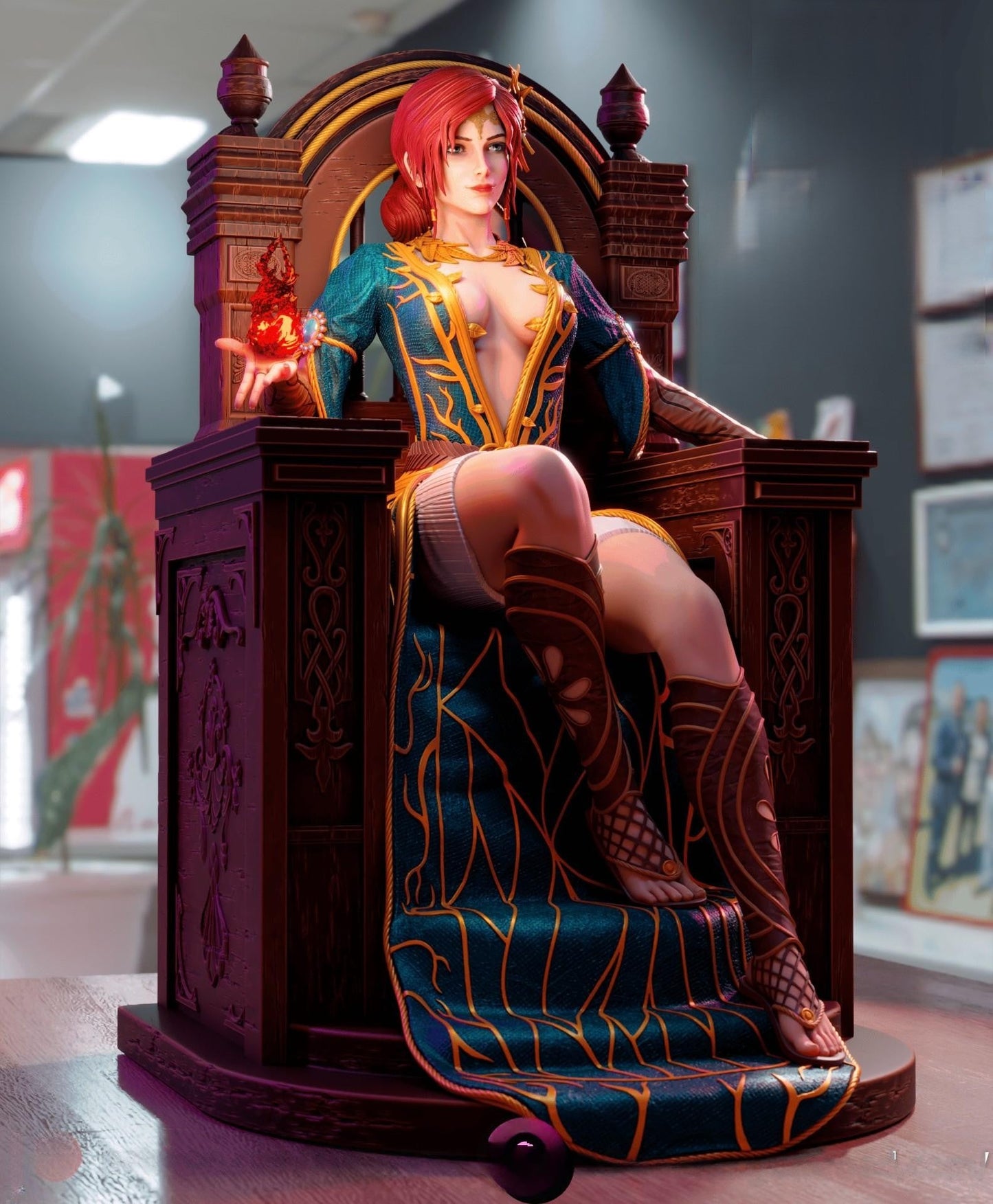 0654 Triss Merigold NSFW - The Witcher (2045) - STL 3D Print Files