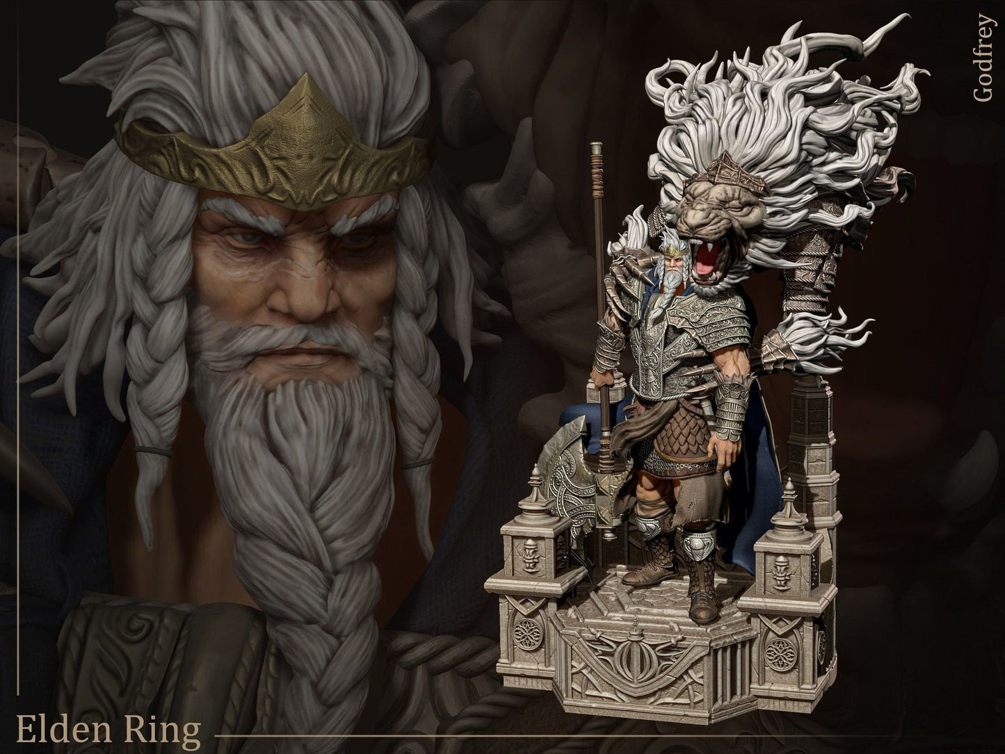 0647 Godfrey - Elden Ring - STL 3D Print Files
