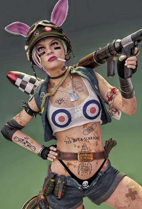 0831 Tank Girl - STL 3D Print Files