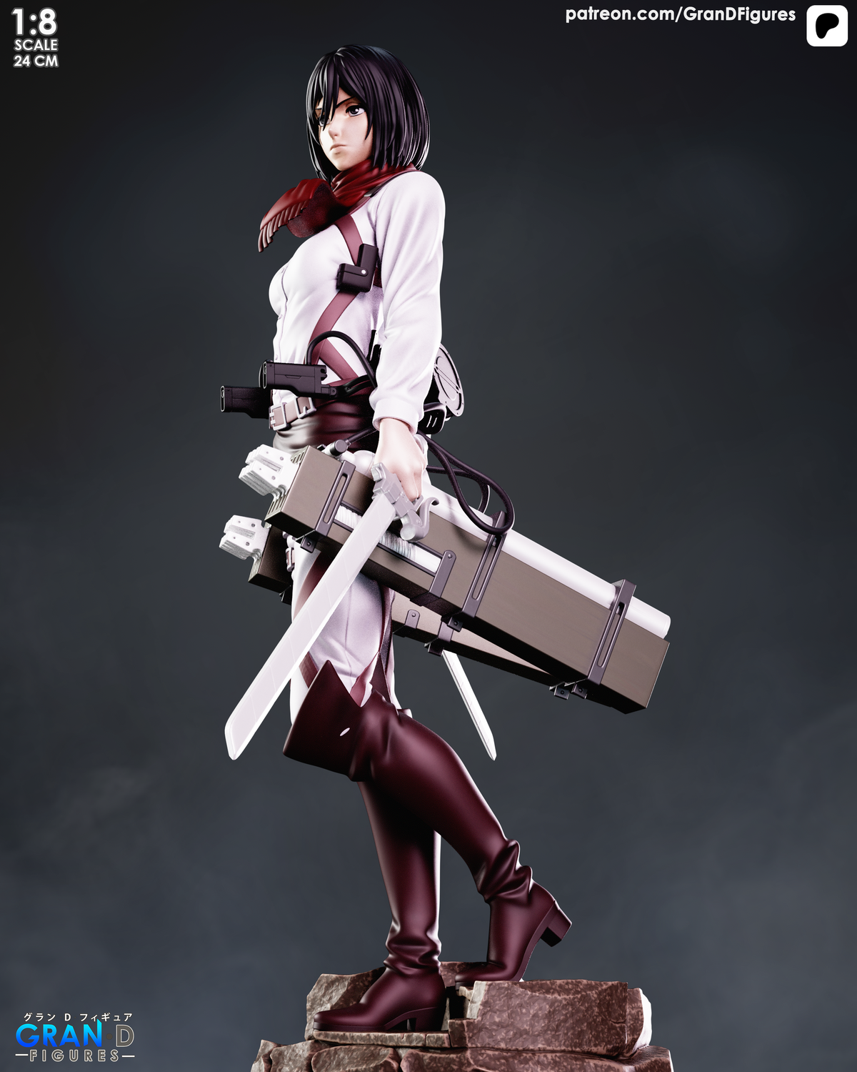 2074 Mikasa Ackerman_Attack on Titan - STL 3D Print Files