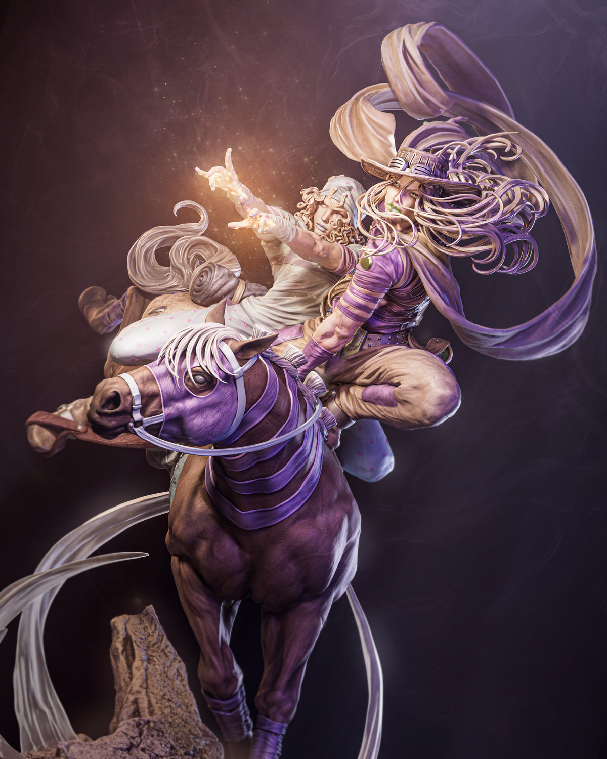 2102 JohnnyJoestar&GyroZeppeli_JoJo's Bizarre Adventure - STL 3D Print Files