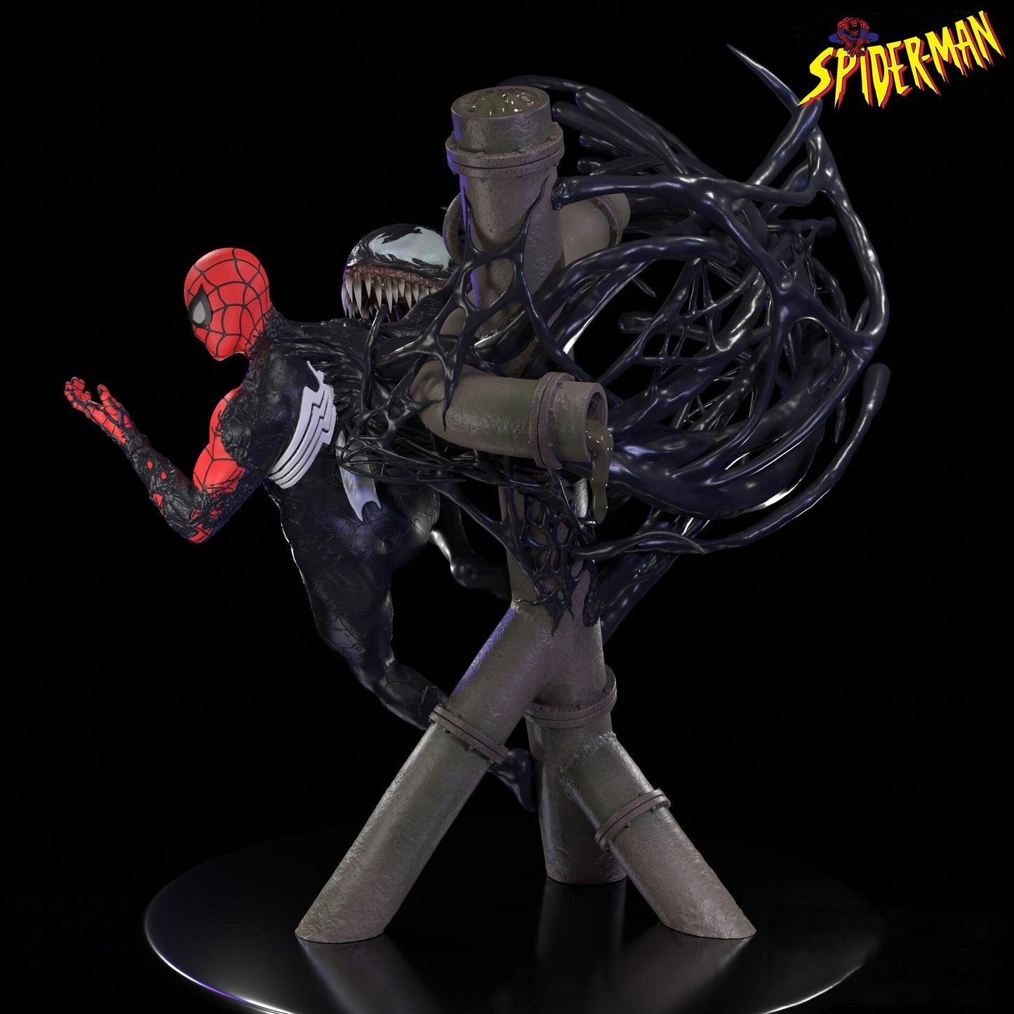 0121 Spider-Man VS Venom (1483) - STL 3D Print Files