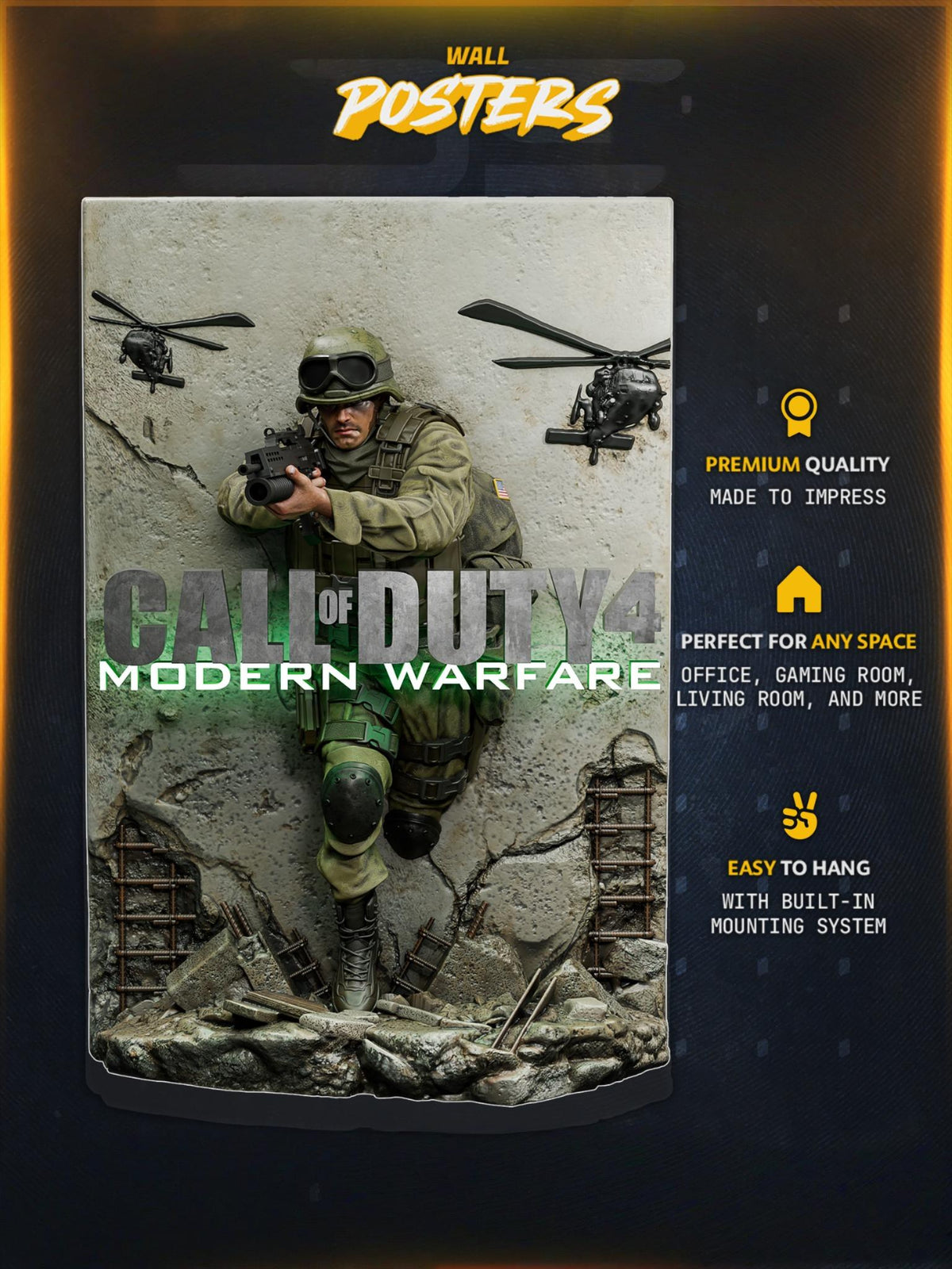 1769 Call of Duty 4 Poster - STL 3D Print Files