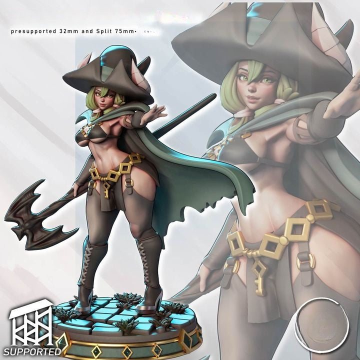 1690 Hexmoor_Dungeon Witch_Miniature NSFW - STL 3D Print Files