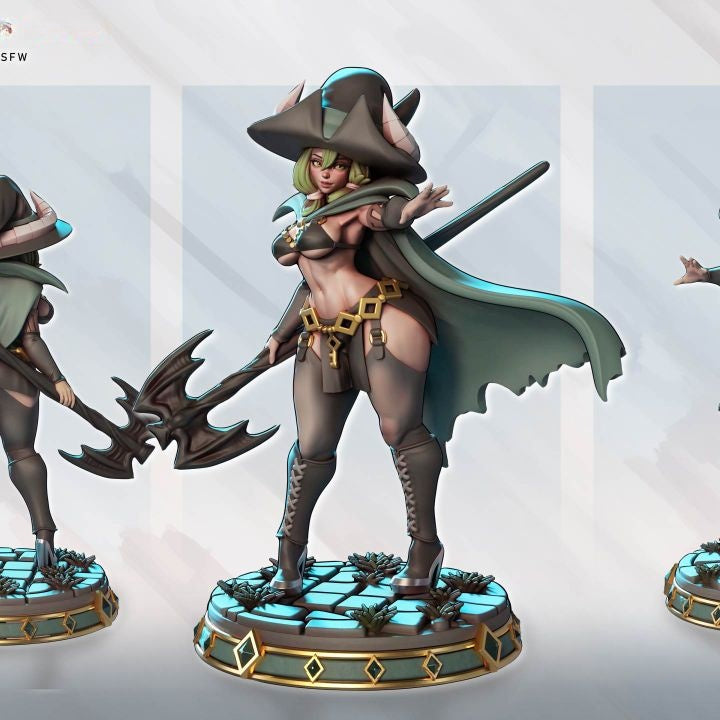 1690 Hexmoor_Dungeon Witch_Miniature NSFW - STL 3D Print Files