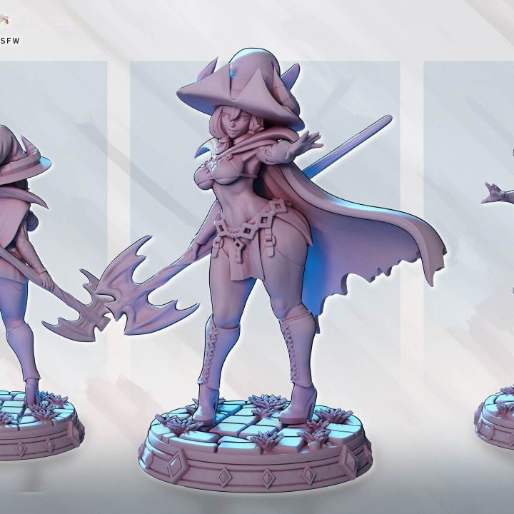 1690 Hexmoor_Dungeon Witch_Miniature NSFW - STL 3D Print Files