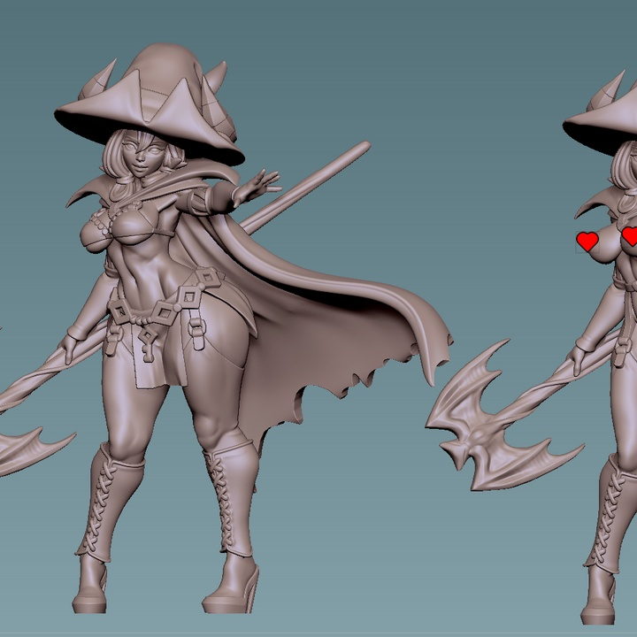 1690 Hexmoor_Dungeon Witch_Miniature NSFW - STL 3D Print Files