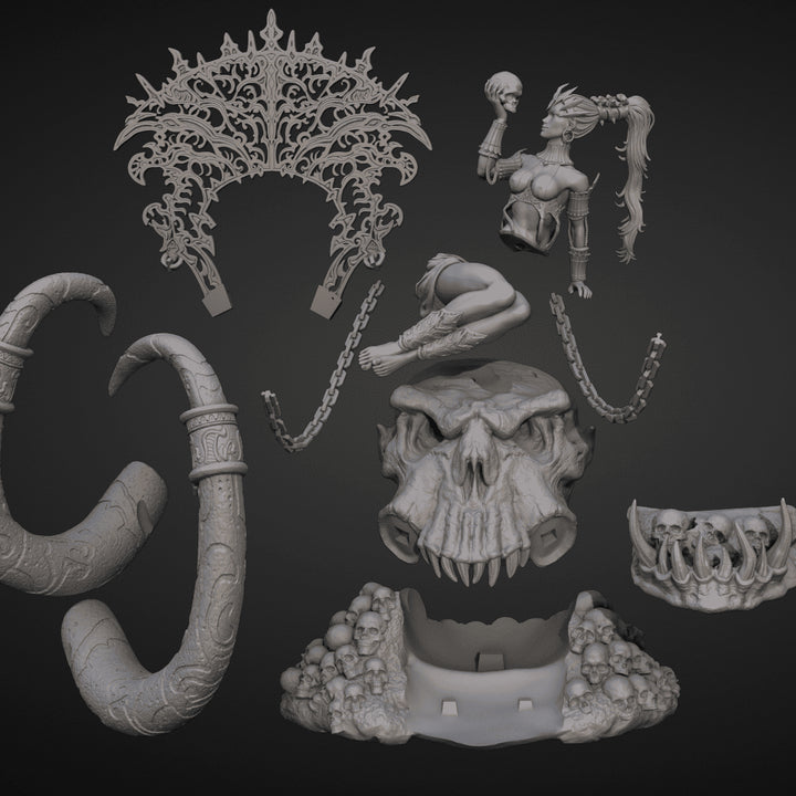 1700 Amara-Queen of the Bone Wastes_Mini - STL 3D Print Files