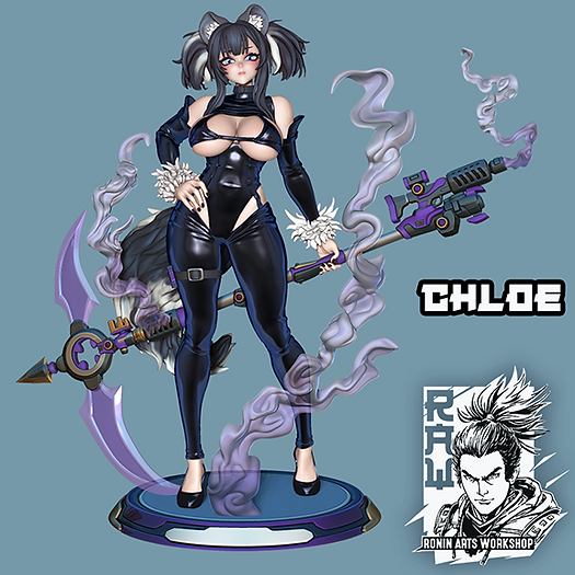 2035 Skunkgirl Chloe_Master Thief Anime Girl - STL 3D Print Files
