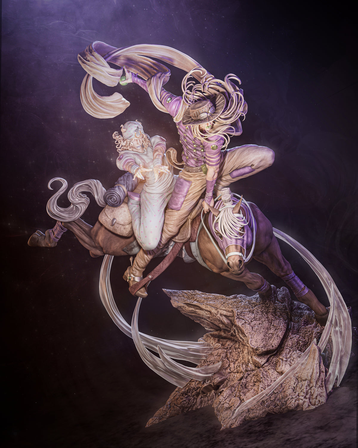 2102 JohnnyJoestar&GyroZeppeli_JoJo's Bizarre Adventure - STL 3D Print Files