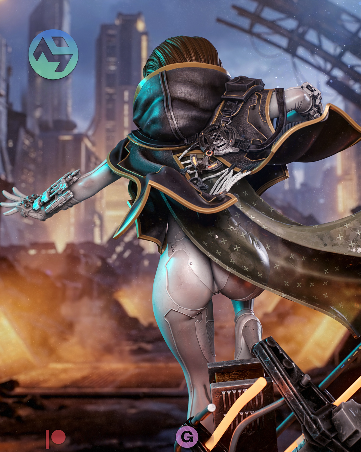 1734 Evie_Stellar Blade Blood Rain - STL 3D Print Files