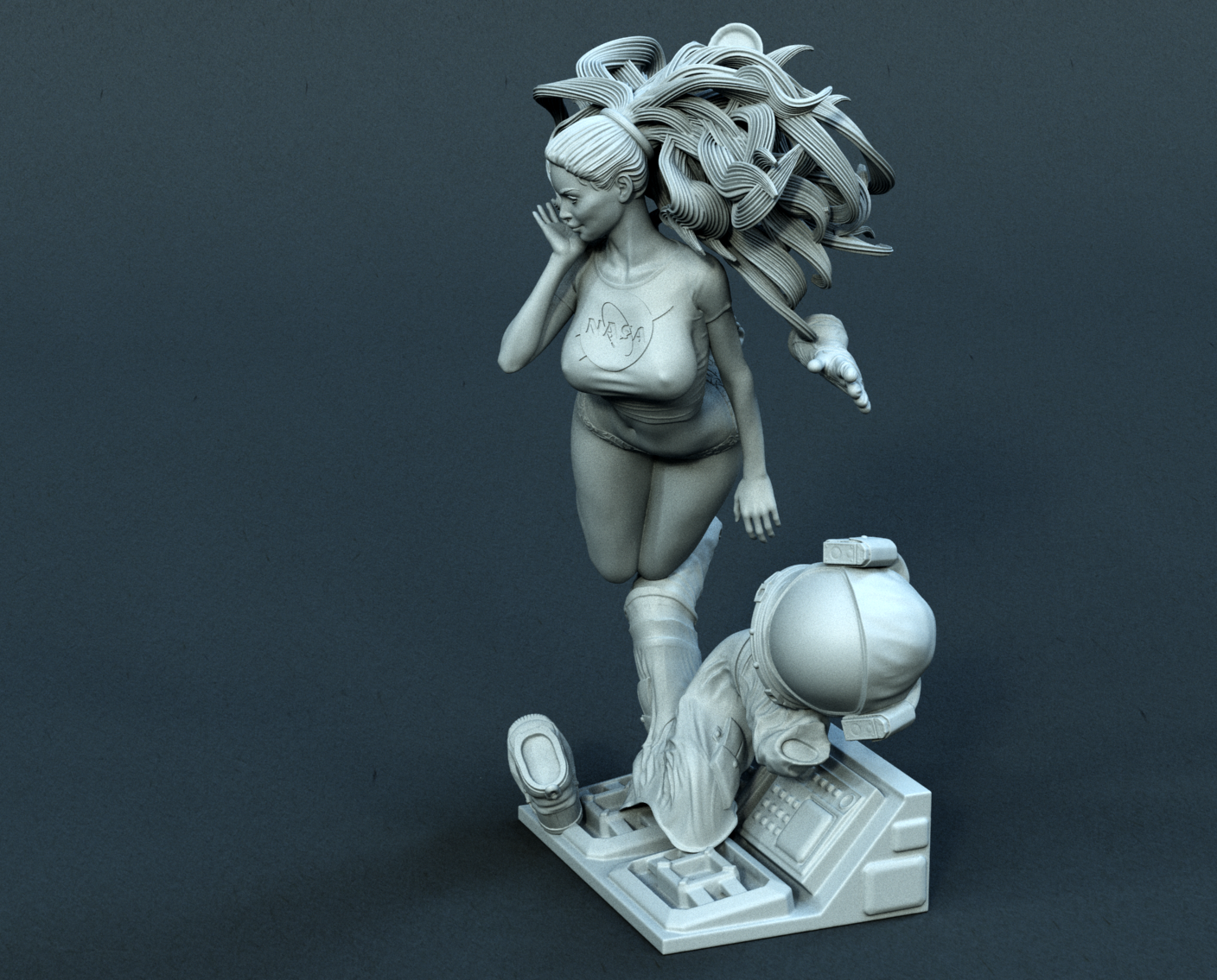 1065 Astronaut Girl - STL 3D Print Files
