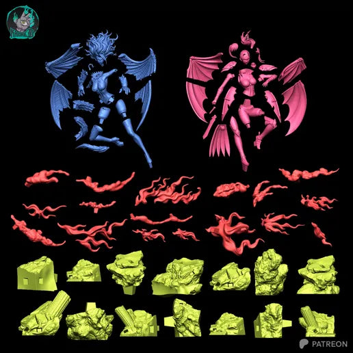 1987 Erza Scarlet&Mirajane Strauss_Fairy Tail - STL 3D Print Files