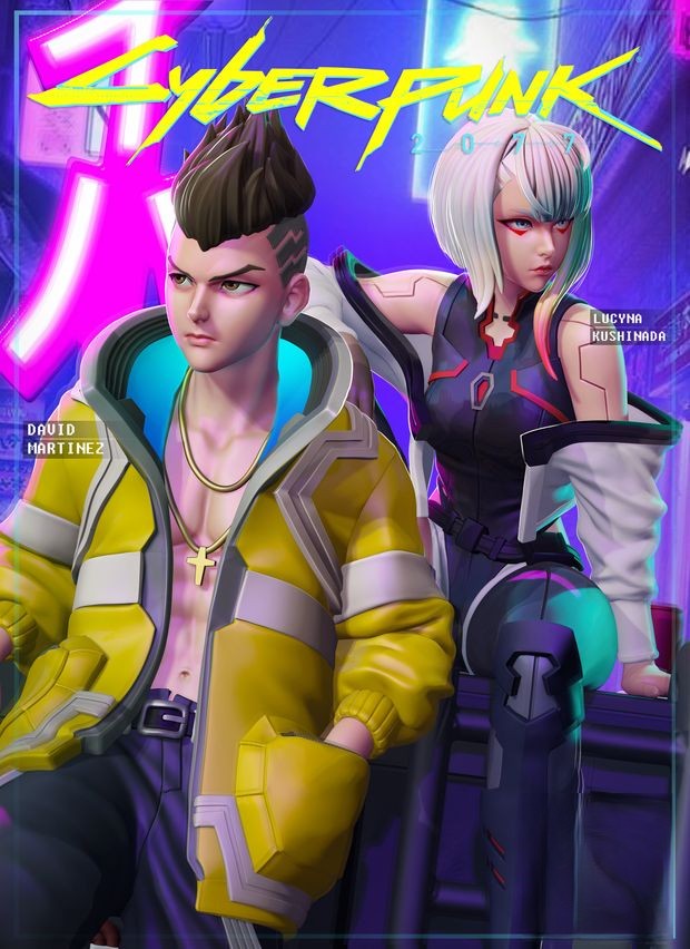 0474 Lucy AND David - Cyberpunk (1242) - STL 3D Print Files