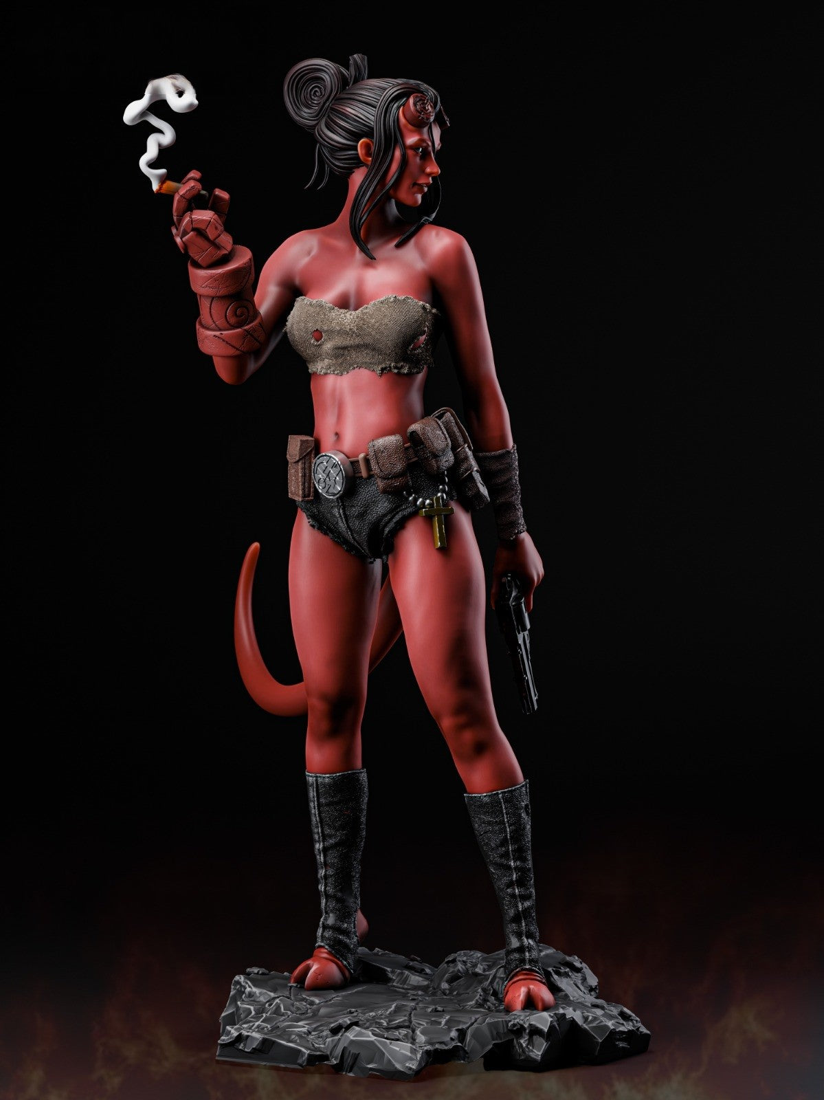 0427 Hellgirl (1458) - STL 3D Print Files