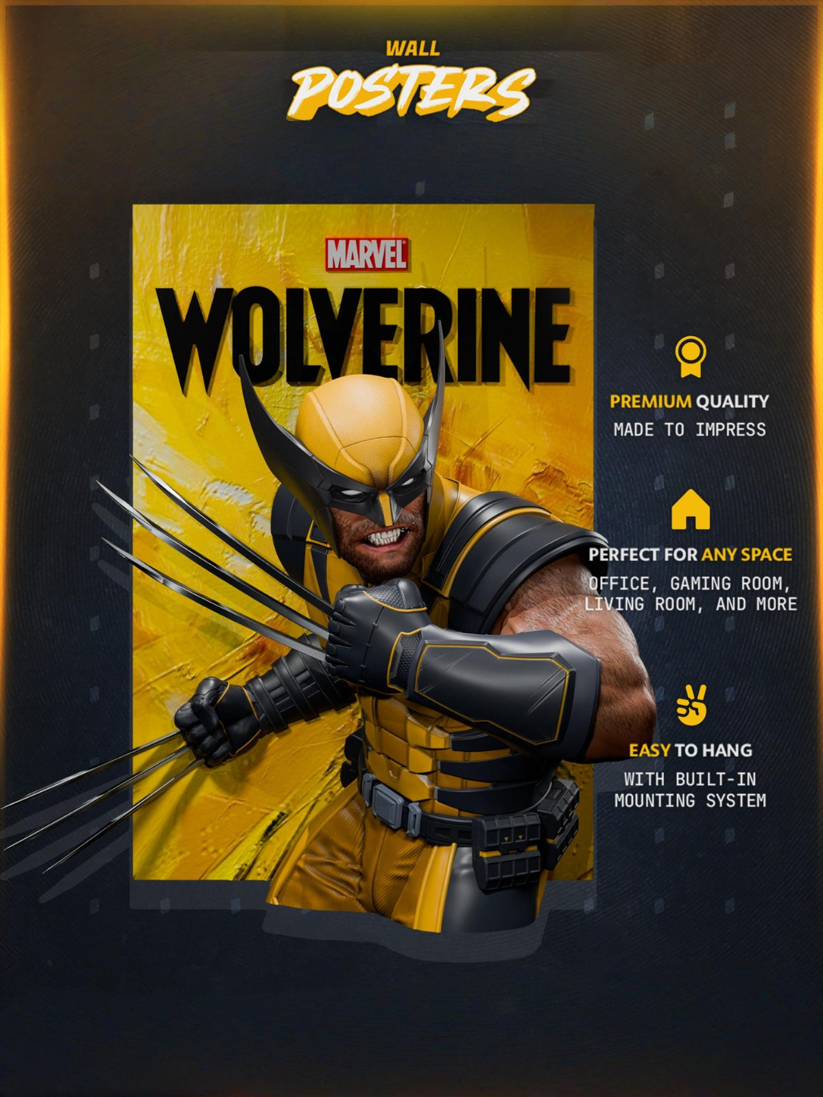 1771 Wolverine PS5 Poster - STL 3D Print Files