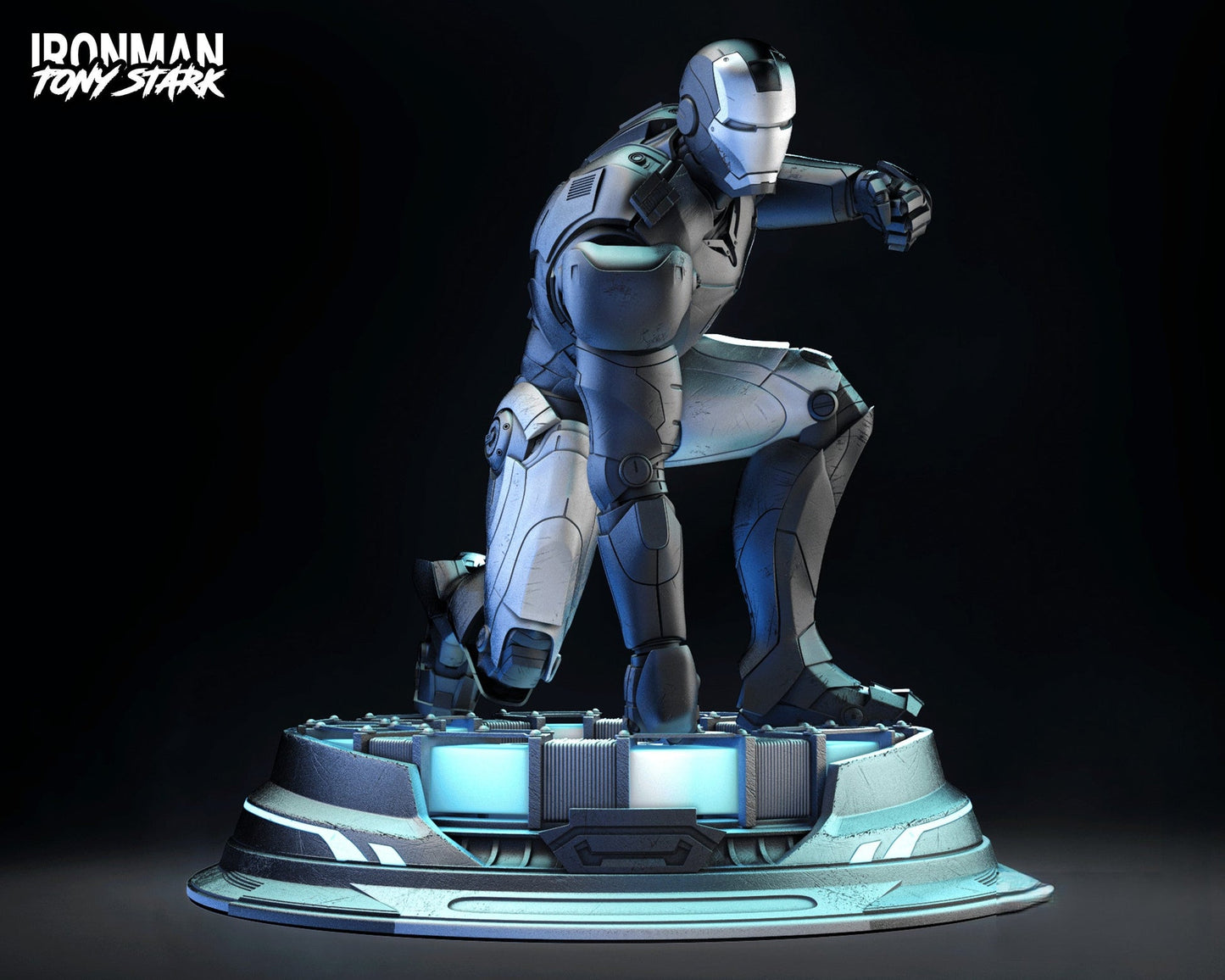 0436 Iron Man Landing Pose - Marvel Comics - STL 3D Print Files