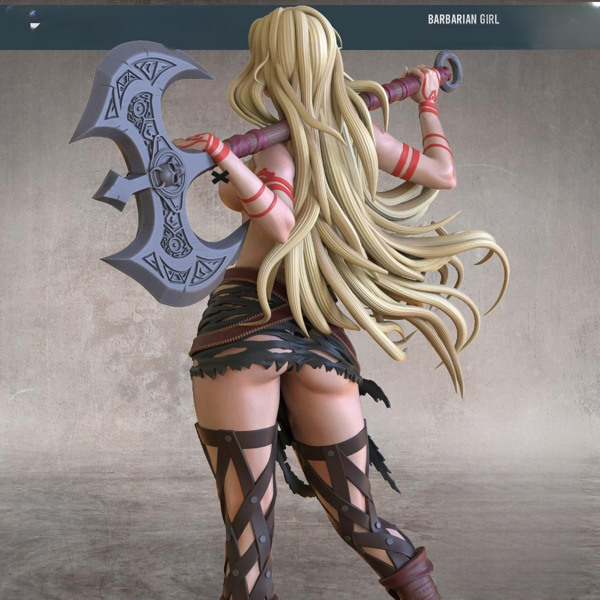 1092 Barbarian Waifu NSFW - STL 3D Print Files