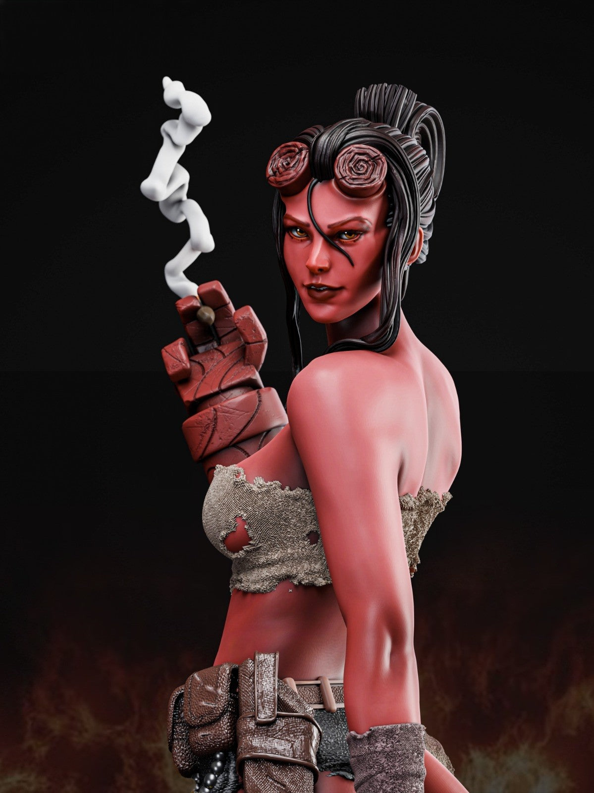 0427 Hellgirl (1458) - STL 3D Print Files
