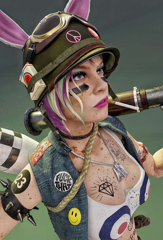 0831 Tank Girl - STL 3D Print Files